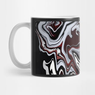 Marble black and dark Red Mug